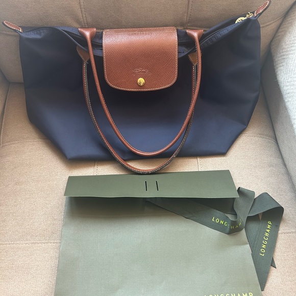 Longchamp Handbags - Large, longchamp Lepliage (Navy)